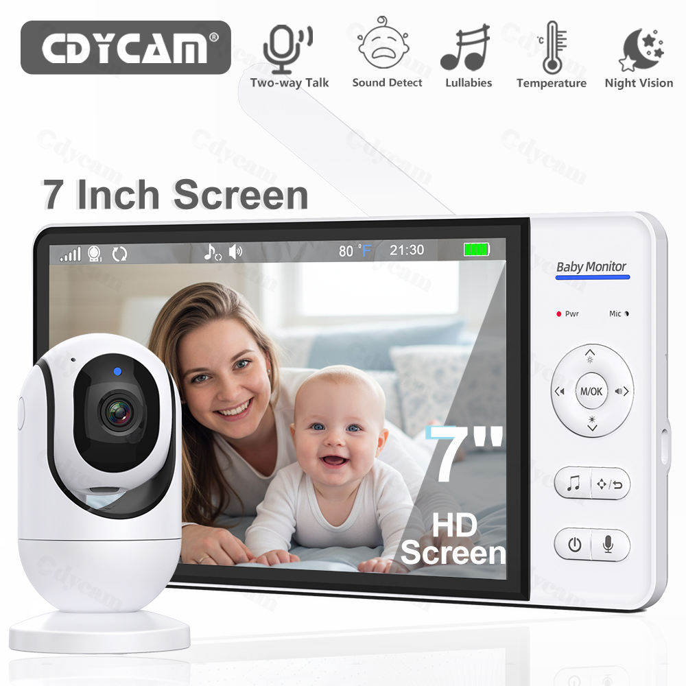 Wireless Baby Monitor - Monitor Bayi Video 7.0'' 720P Baterai