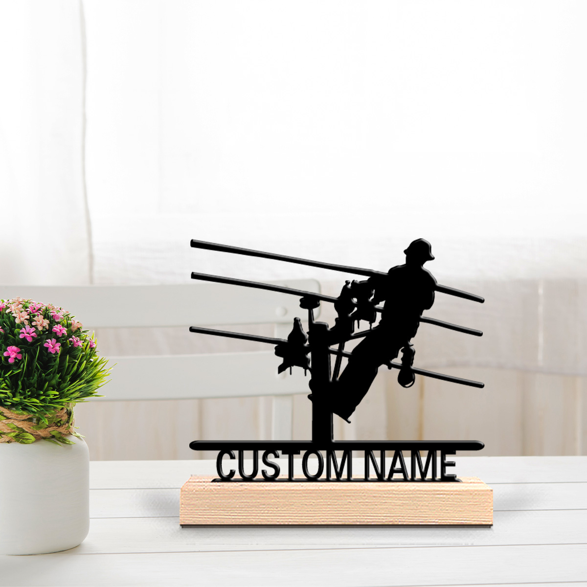 Baby Products Decoration - 1pc Patung Logam Tukang Listrik Kustom