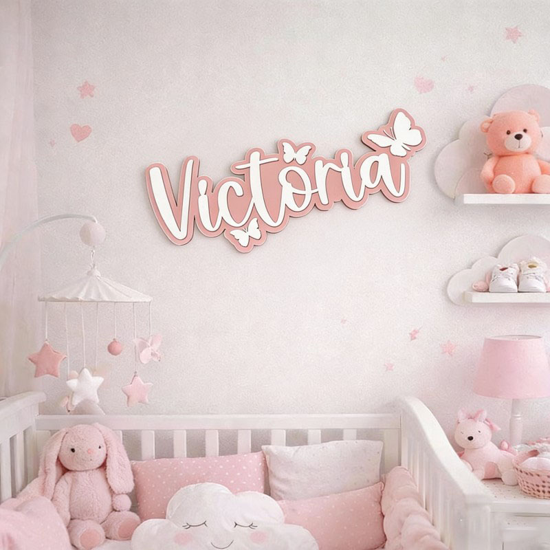 1 Buah Plakat Nama Kayu Kupu-k - Baby Products Decoration ulasan dan harga