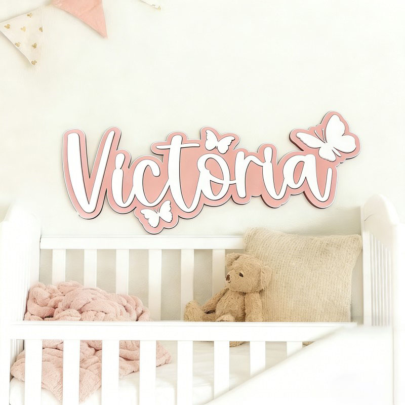 1 Buah Plakat Nama Kayu Kupu-k - Baby Products Decoration ulasan dan harga