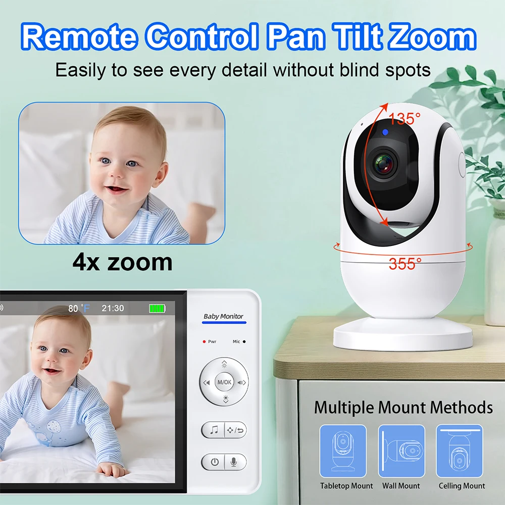 Monitor Bayi Video 7.0'' 720P  - Wireless Baby Monitor ulasan dan harga