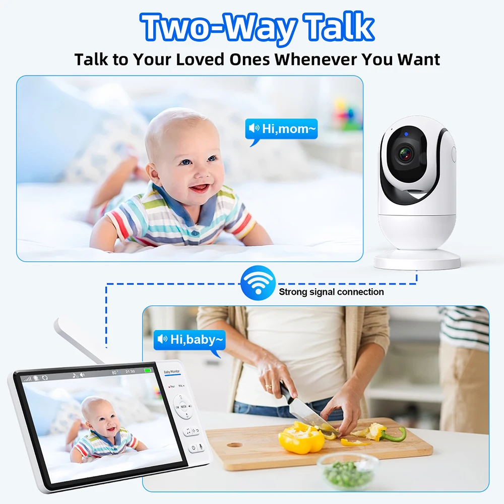 Monitor Bayi Video 7.0'' 720P  - Wireless Baby Monitor ulasan dan harga