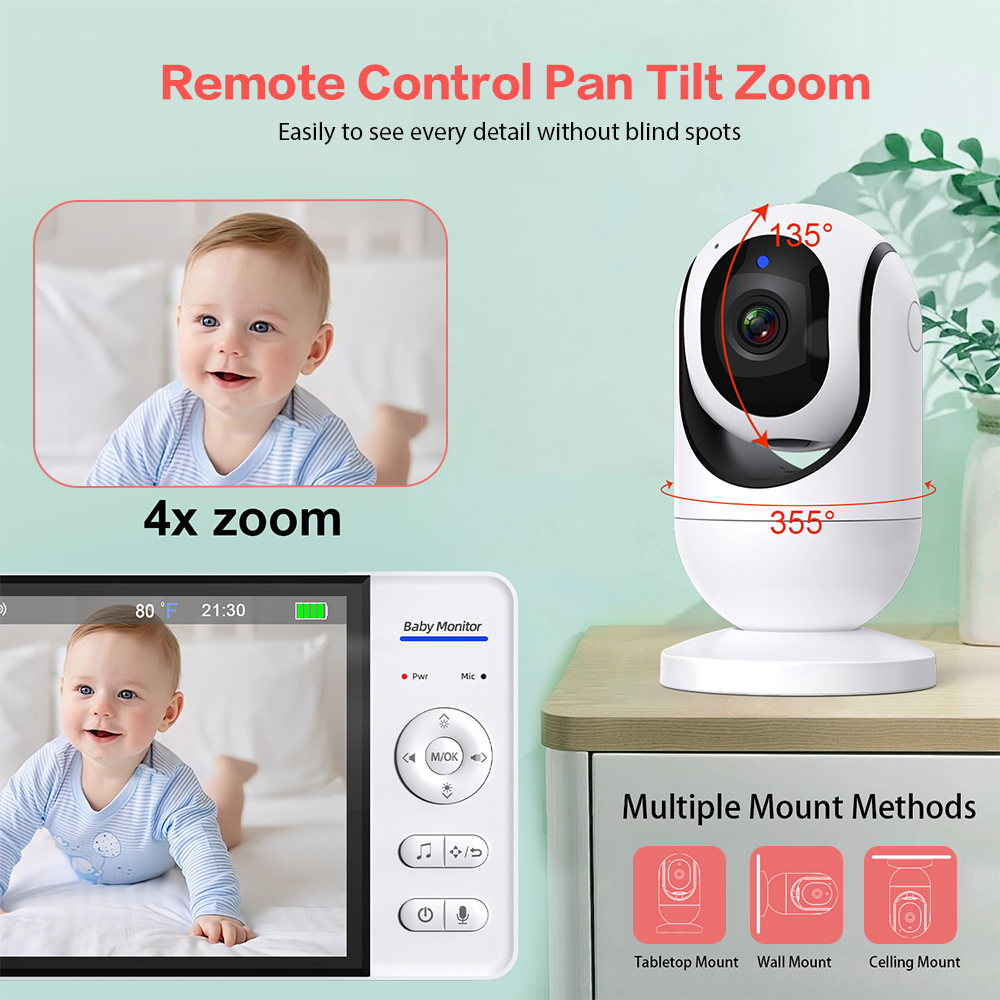 Video Monitor Bayi 7 ''1080P H - Wireless Baby Monitor ulasan dan harga
