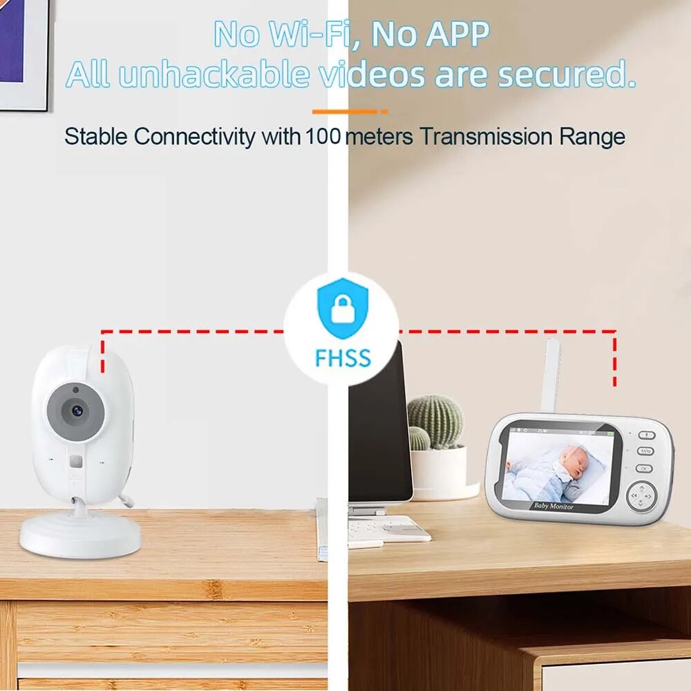 Monitor bayi Video 3.5 inci, A - Wireless Baby Monitor ulasan dan harga